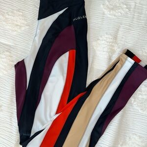 Mugler Spiral Leggings with Multicolor Design